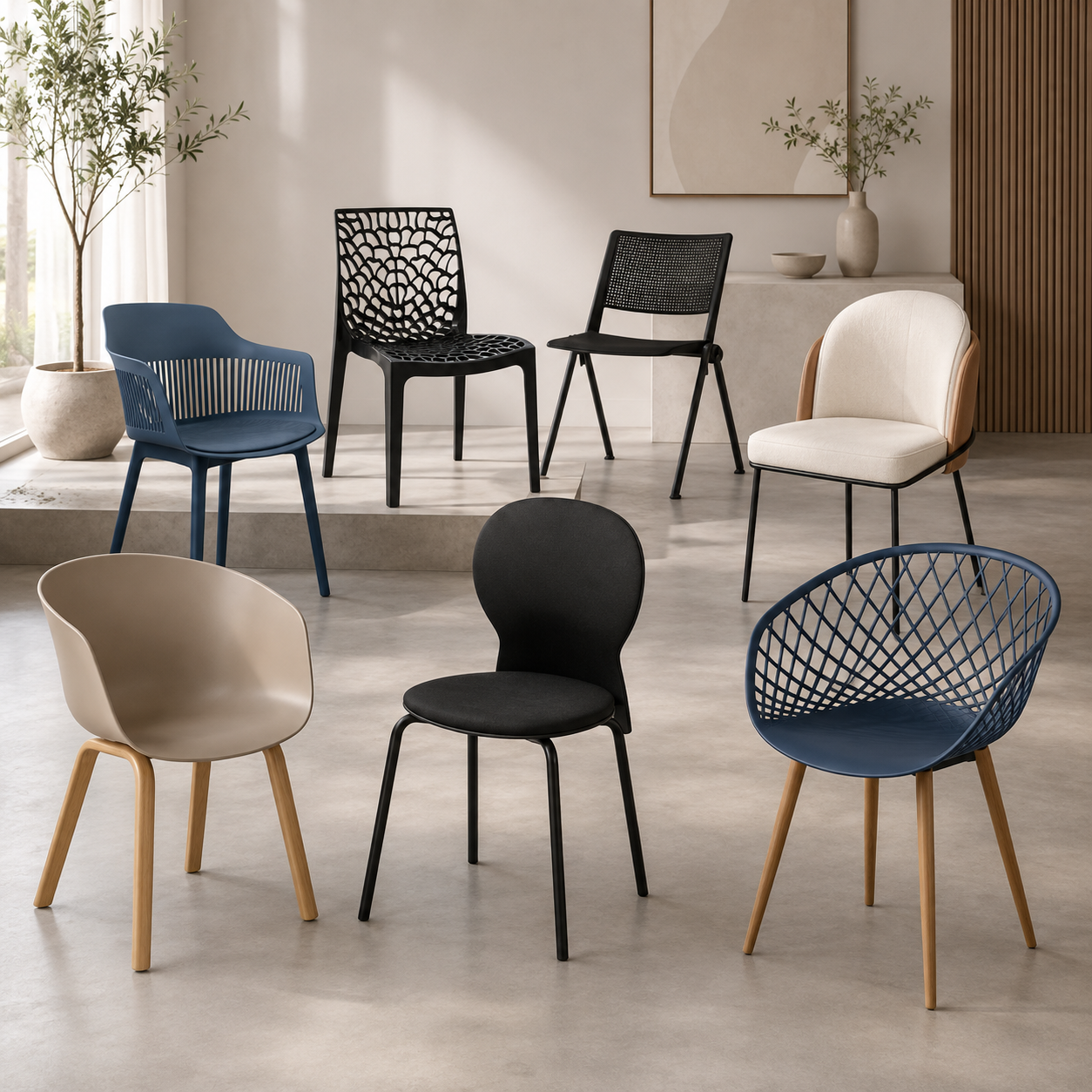 Cadeiras Design Fixas
