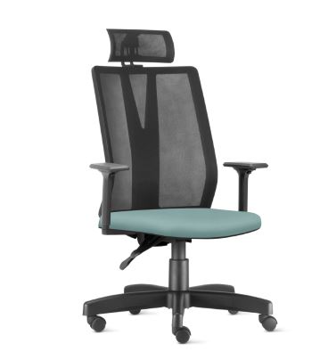 Cadeira Presidente Addit Ergonômica NR17 com Apoio de Cabeça, Back System e Base Metálica – Frisokar