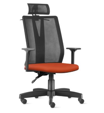 Cadeira Presidente Addit Ergonômica NR17 com Apoio de Cabeça, Back System e Base Metálica – Frisokar