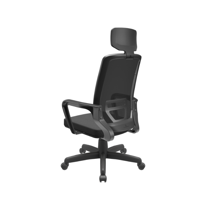 Cadeira Presidente Adrix Relax com Apoio de Cabeça, Braços Fixos e Base Standard – Plaxmetal