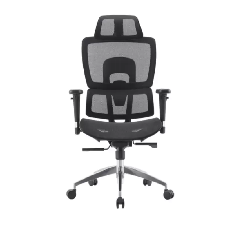 Cadeira Presidente Tribeca Ergonômica NR17 com Slide de Assento, Braços 3D e Apoio de Cabeça – Preto – Fratini