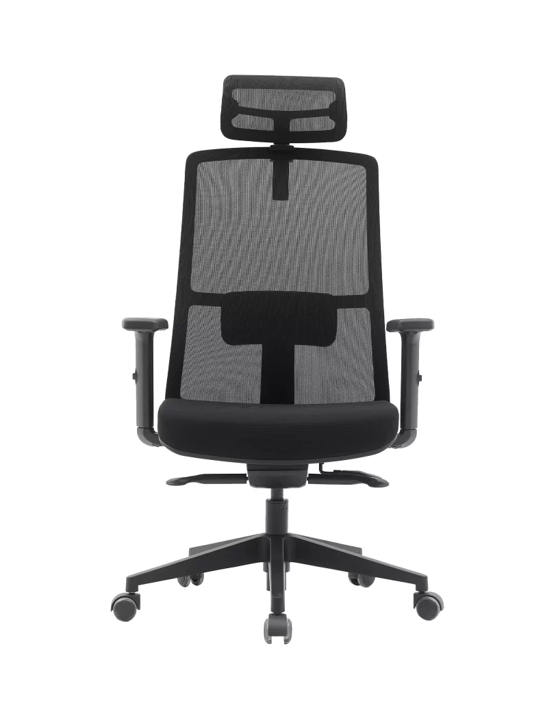 Cadeira Presidente Soho Ergonômica NR17 com Slide, Apoio de Cabeça e Braços Reguláveis – Fratini