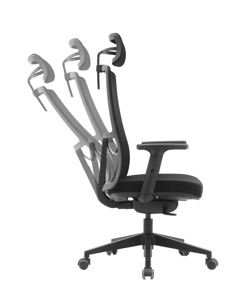 Cadeira Presidente Soho Ergonômica NR17 com Slide, Apoio de Cabeça e Braços Reguláveis – Fratini