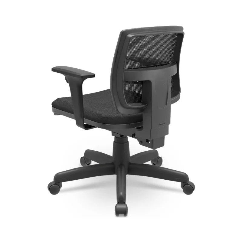 Cadeira Brizza Executiva Tela com Backplax, Braços Reguláveis e Base Standard – Plaxmetal
