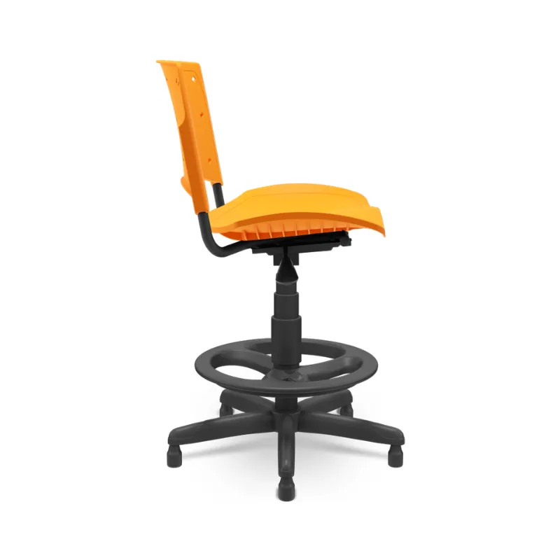 Cadeira Ergoplax Caixa Laranja com Apoio para os Pés e sem Braços – Plaxmetal