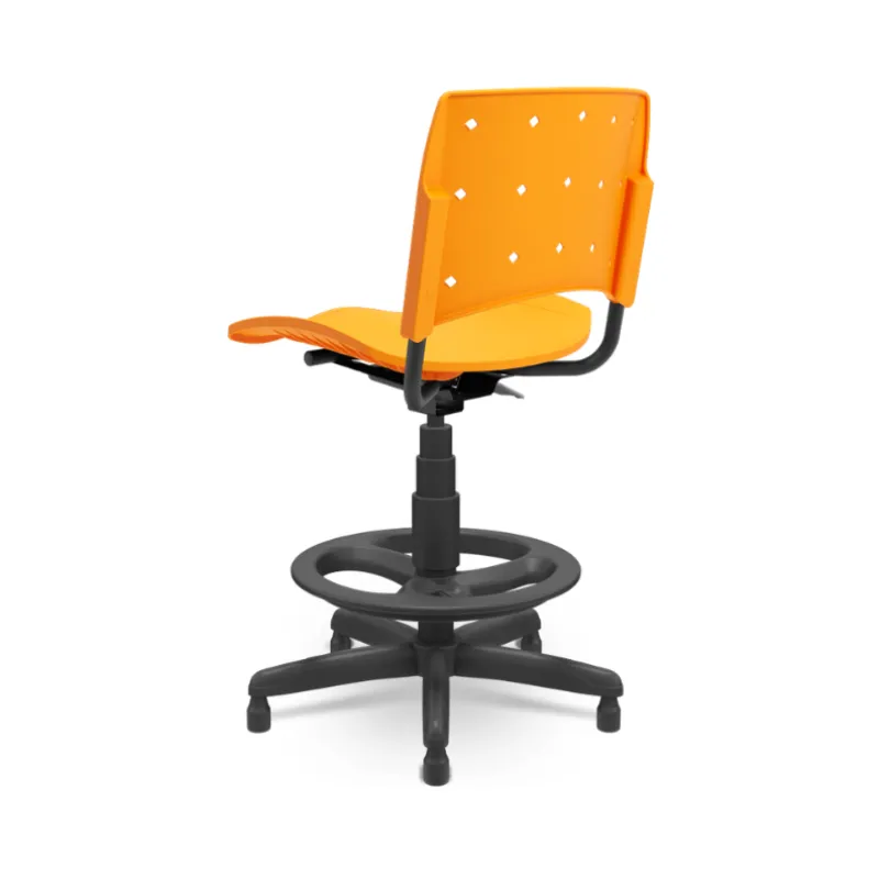 Cadeira Ergoplax Caixa Laranja com Apoio para os Pés e sem Braços – Plaxmetal