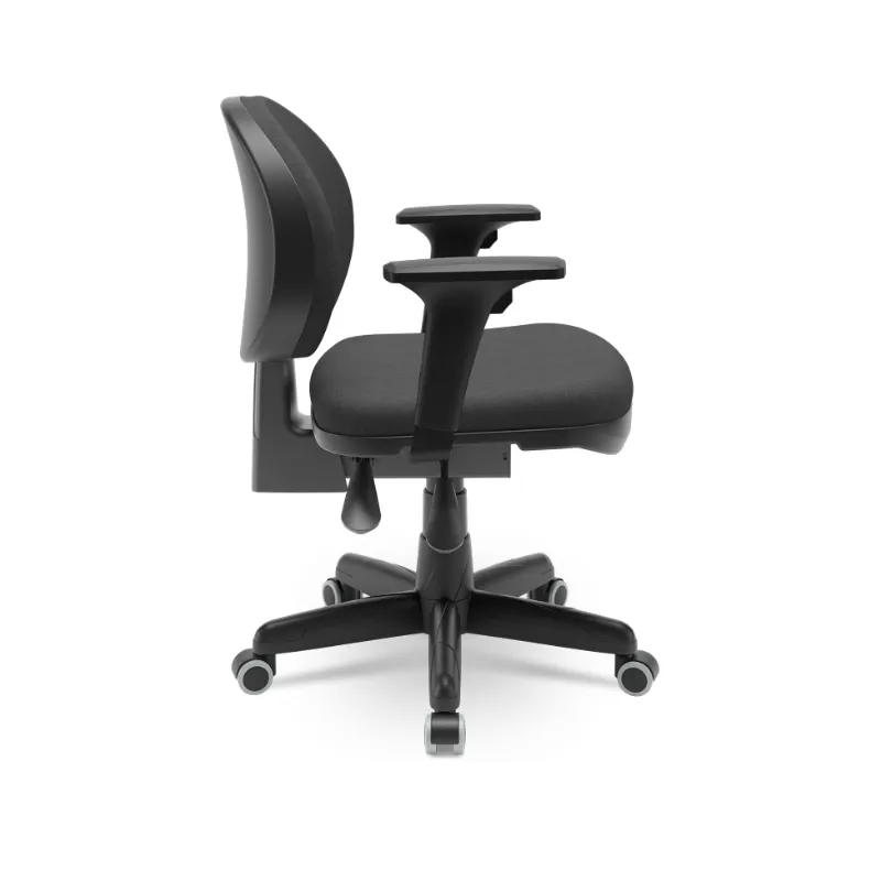 Cadeira Operativa Plus Executiva Preta com Backplax M1 e Braços Reguláveis – Plaxmetal