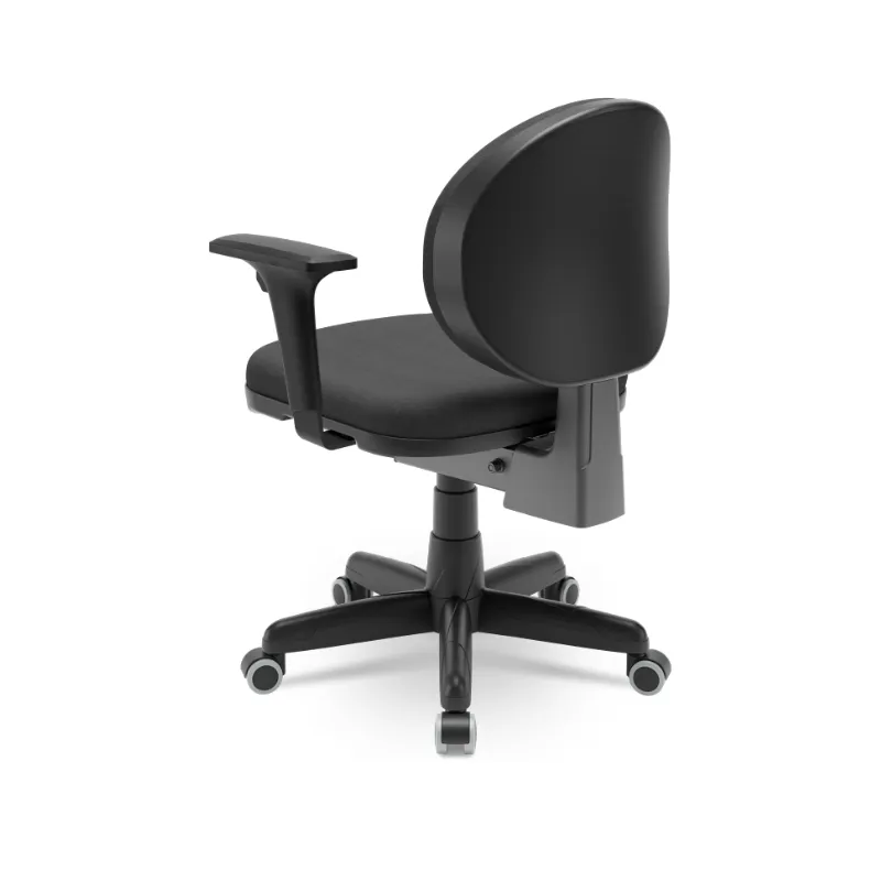 Cadeira Operativa Plus Executiva Preta com Backplax M1 e Braços Reguláveis – Plaxmetal