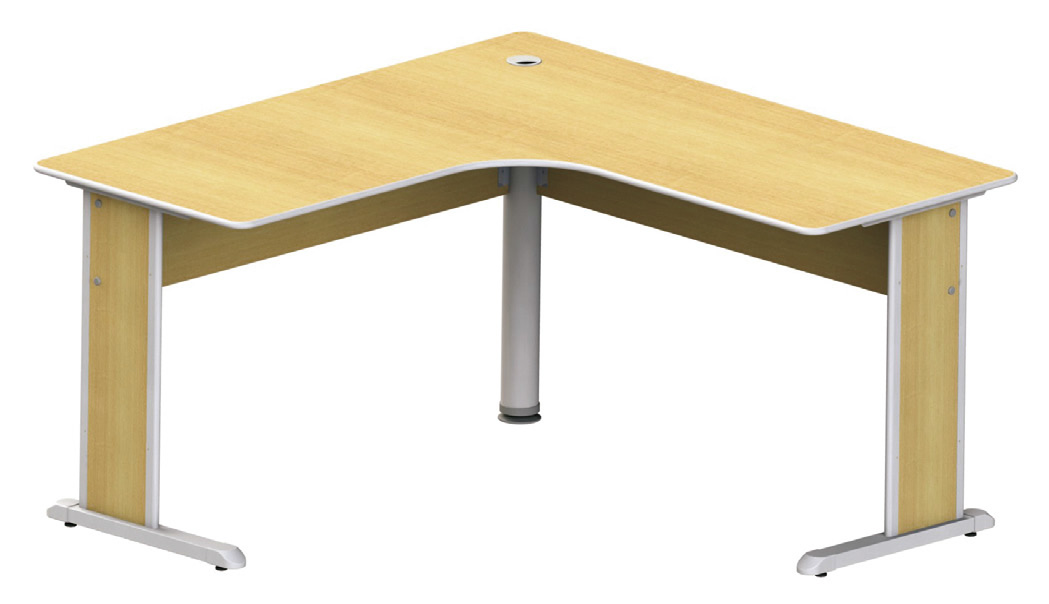 Mesa Delta em L Uno 1,60 x 1,60 x 0,74 m – 15 mm – Marzo