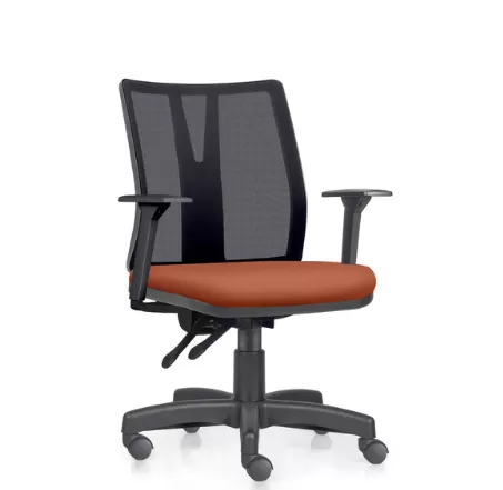 Cadeira Diretor Addit Back System com Base em Nylon, Rodízios em PU e Braços Reguláveis – Frisokar