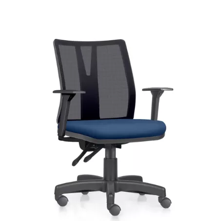 Cadeira Diretor Addit Back System com Base em Nylon, Rodízios em PU e Braços Reguláveis – Frisokar