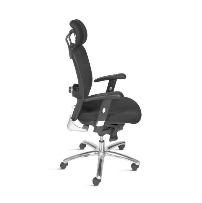 Cadeira Presidente New Ergon Ergonômica com Apoio de Cabeça, Mecanismo Sincronizado e Apoio Lombar Regulável – Frisokar