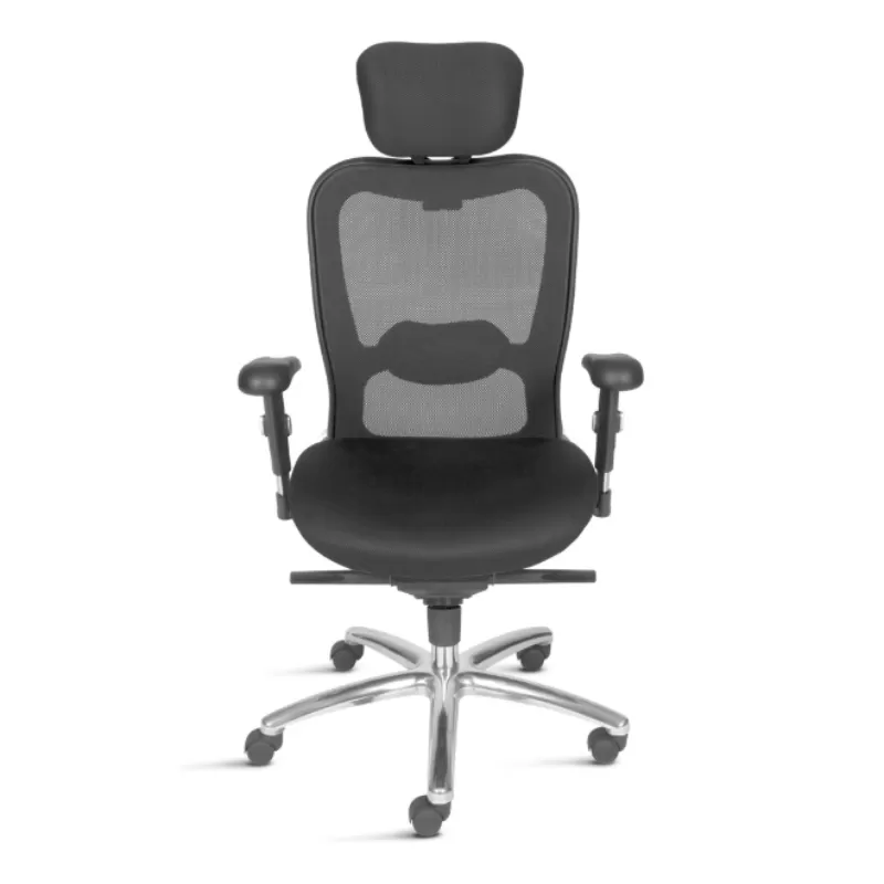 Cadeira Presidente New Ergon Ergonômica com Apoio de Cabeça, Mecanismo Sincronizado e Apoio Lombar Regulável – Frisokar