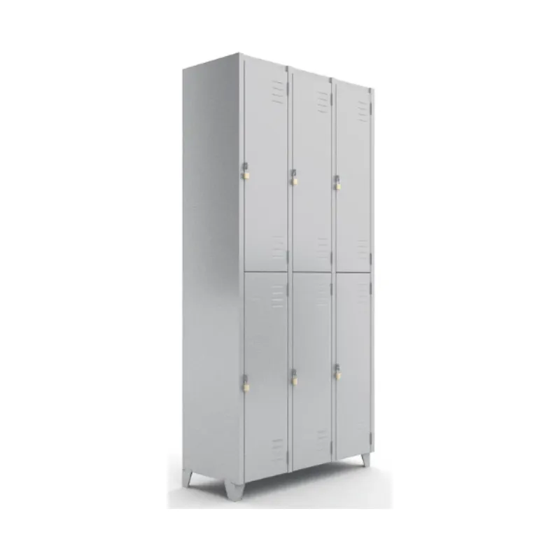 Roupeiro De Aço GRP 06 Com 6 Portas Chapa 26 Para Cadeado