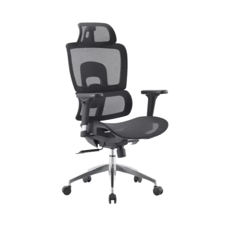 Cadeira Presidente Tribeca Ergonômica NR17 Com Slide De Assento, Braços 3D E Apoio De Cabeça – Preto – Fratini