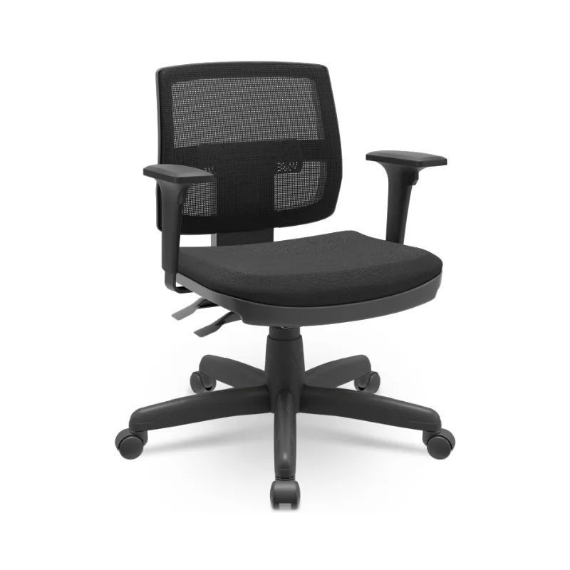 Cadeira Brizza Executiva Tela Com Backplax, Braços Reguláveis E Base Standard – Plaxmetal