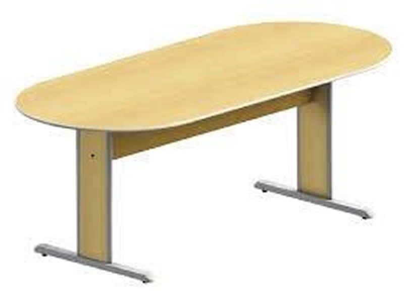 Mesa De Reunião Oval Uno 1,60 X 0,90 X 0,74 M – 6 Lugares – 15 Mm – Marzo