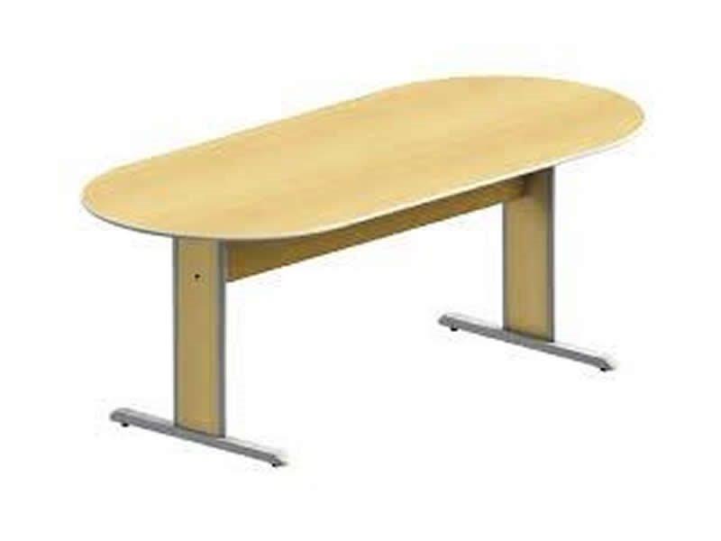 Mesa De Reunião Oval Uno 2,00 X 0,90 X 0,74 M – 8 Lugares – 15 Mm – Marzo