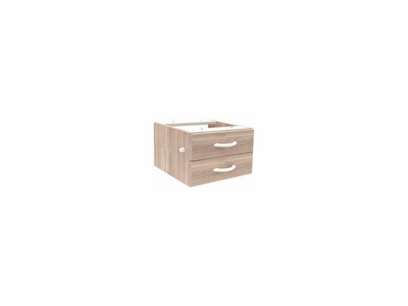 Gaveteiro Fixo Uno 2 Gavetas Com Chave 0,30 X 0,37 X 0,23 M – 15 Mm – Marzo
