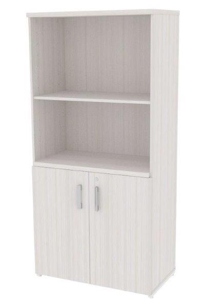 Armário Alto Executivo Prima Clean 0,80 X 0,46 X 1,60 M Semi-Aberto Com 2 Portas E Chave – 25 Mm – Marzo
