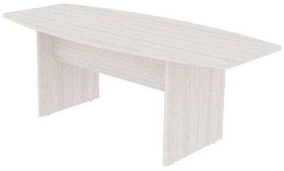 Mesa De Reunião Semi-Oval Bipartida Prima Clean 3,00 X 1,20 X 0,74 M – 25 Mm – Marzo