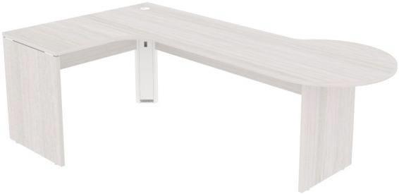 Mesa Delta Gerente Prima Clean Direita 2,20 X Esquerda 1,40 X 0,74 M Com Gota – 25 Mm – Marzo